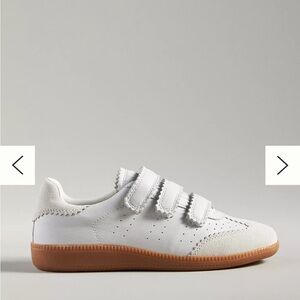 White and Cream Velcro Sneakers